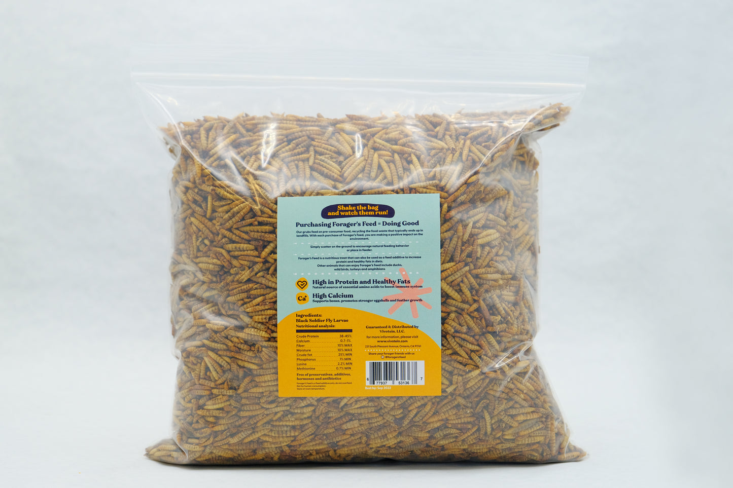 Whole Dried Black Soldier Fly Larvae (BSFL) 2 Lbs