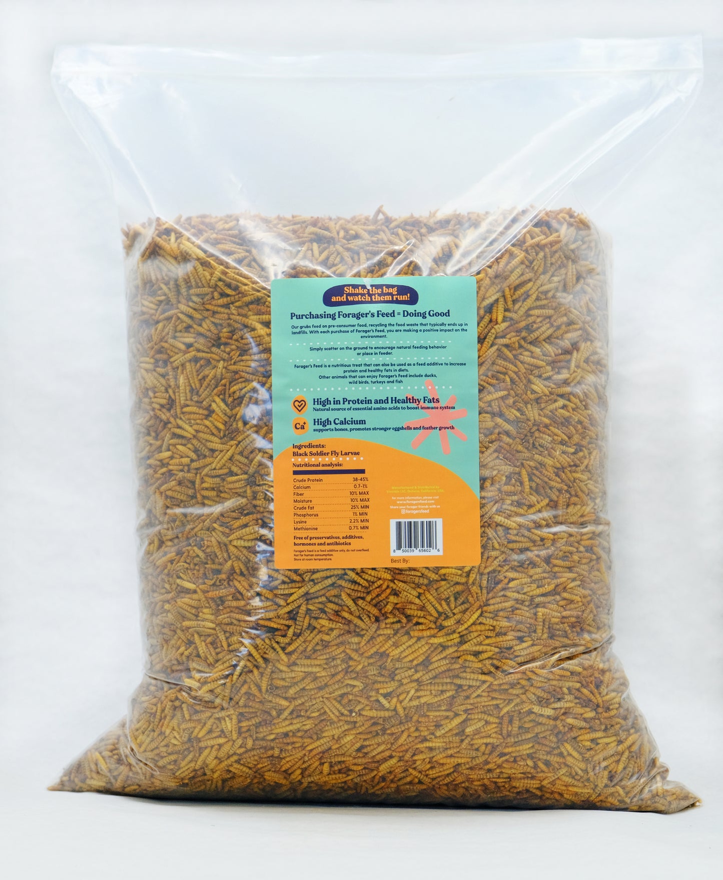 Whole Dried Black Soldier Fly Larvae (BSFL) 10 lbs